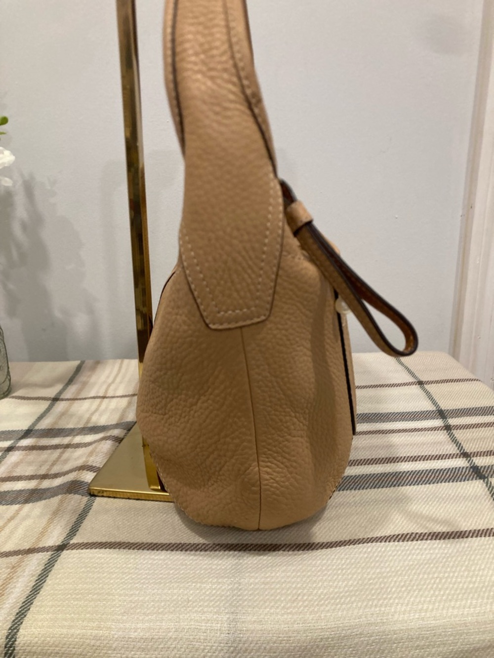 Coach Ergo Pebbled Leather Hobo Bag Tan Camel Shoulder Bag Style 11612 - Picture 5 of 10